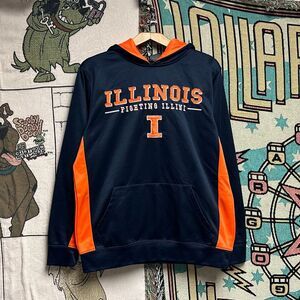 Vintage 2000's Illinois University Spell Out Embroidered College Hoodie